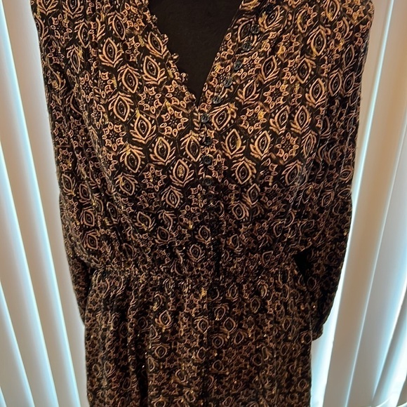 Zara Brown Long Sleeve Dress Large - Picture 1 of 4